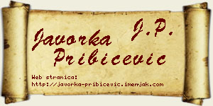 Javorka Pribićević vizit kartica